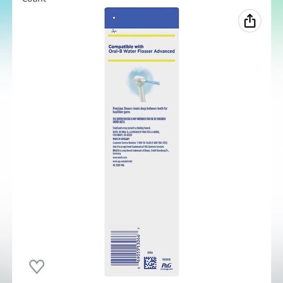 Brand new Oral-B precision jet replacement nozzles, 4 counts x 2 packs. - Picture 9 of 14